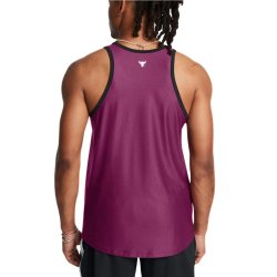Футболка Under Armour Project Rock Mesh Tank Badge Of Honor M - фіолетовий