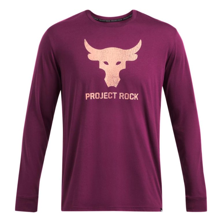 Футболка Under Armour UA Project Rock Brahma Bull LS M - фіолетова