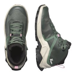 Взуття Salomon X Raise Mid GTX J - зелений/рожевий