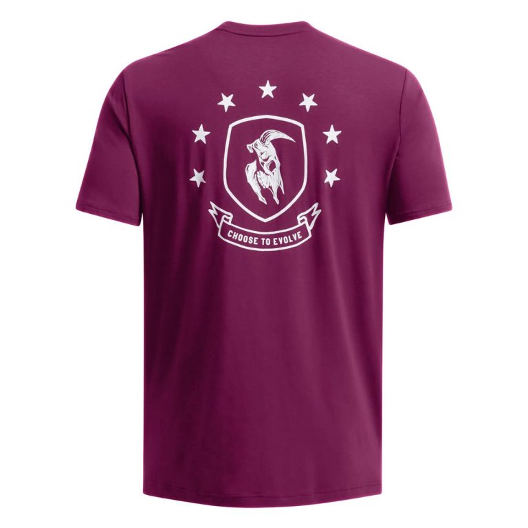 Футболка Under Armour UA Project Rock SS Badge Of Honor M - фіолетова