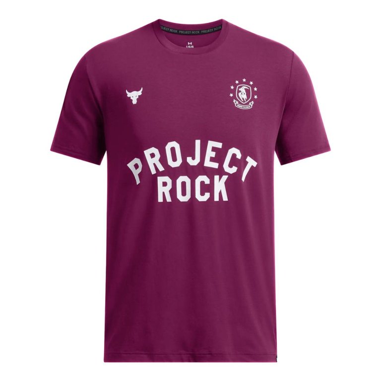 Футболка Under Armour UA Project Rock SS Badge Of Honor M - фіолетова