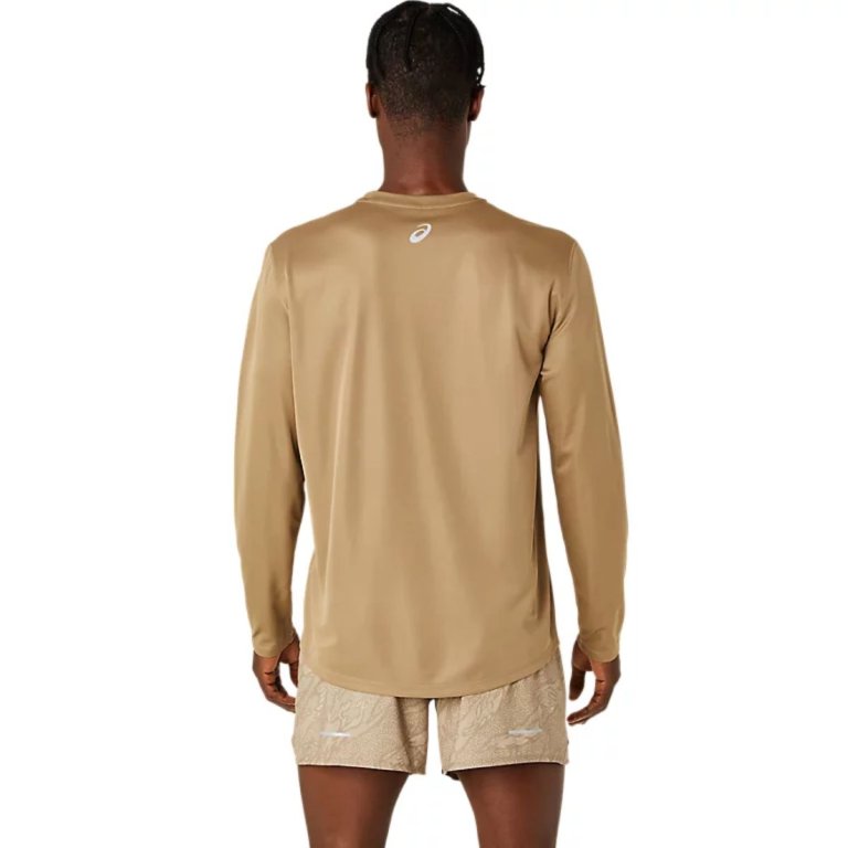 Футболка Asics Fujitrail Logo LS Top M - коричнева