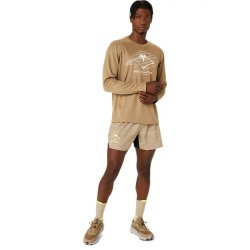 Футболка Asics Fujitrail Logo LS Top M - коричнева
