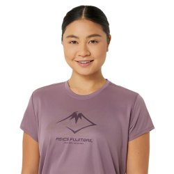 Футболка Asics Fujitrail Logo SS Top W - фіолетова