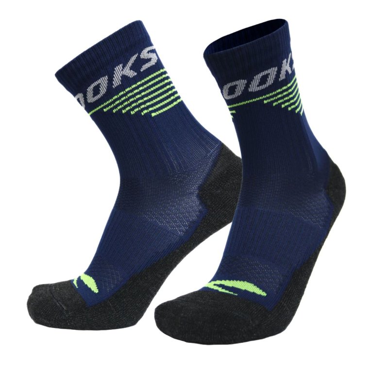 Шкарпетки Brooks High Point Crew Socks - синьо/жовті