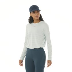 Футболка Salomon Sense Aero LS Tee GFX W - синій