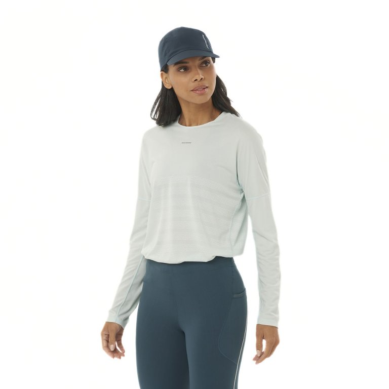 Футболка Salomon Sense Aero LS Tee GFX W - синій