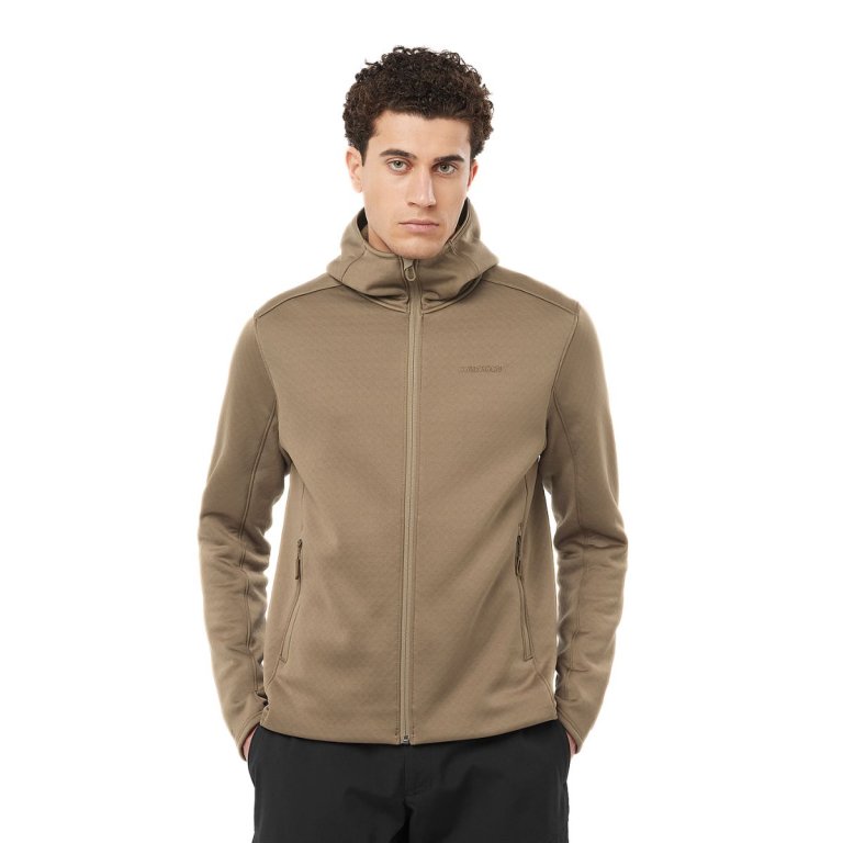 Толстовка Salomon Essential Midfleece FZ HD M - коричневий