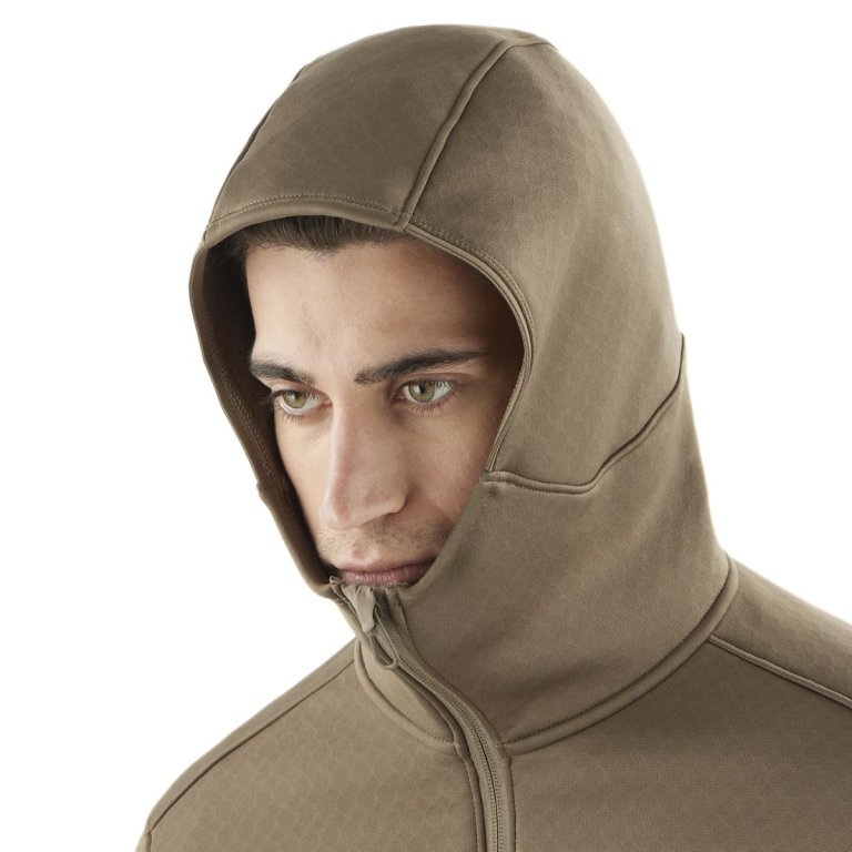 Толстовка Salomon Essential Midfleece FZ HD M - коричневий