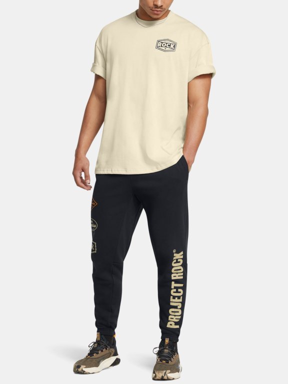 Футболка Under Armour UA Project Rock HWT SS Tools M - коричнева