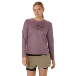 Футболка Asics Fujitrail Logo LS Top W - фіолетова