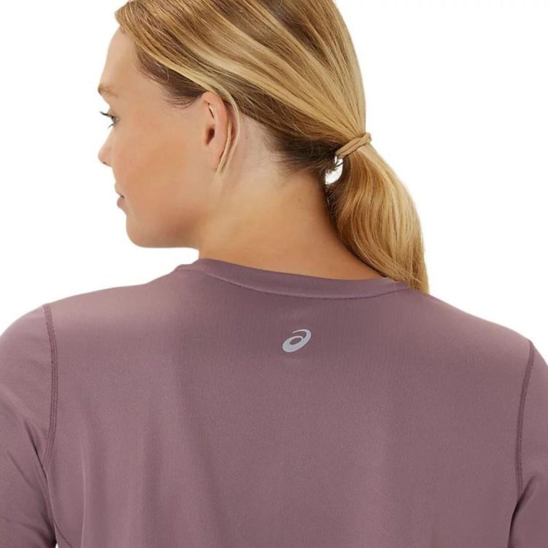 Футболка Asics Fujitrail Logo LS Top W - фіолетова