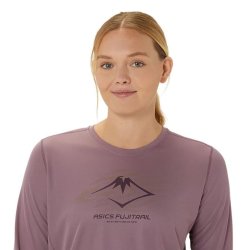 Футболка Asics Fujitrail Logo LS Top W - фіолетова