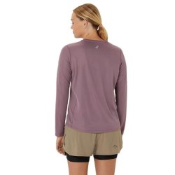 Футболка Asics Fujitrail Logo LS Top W - фіолетова