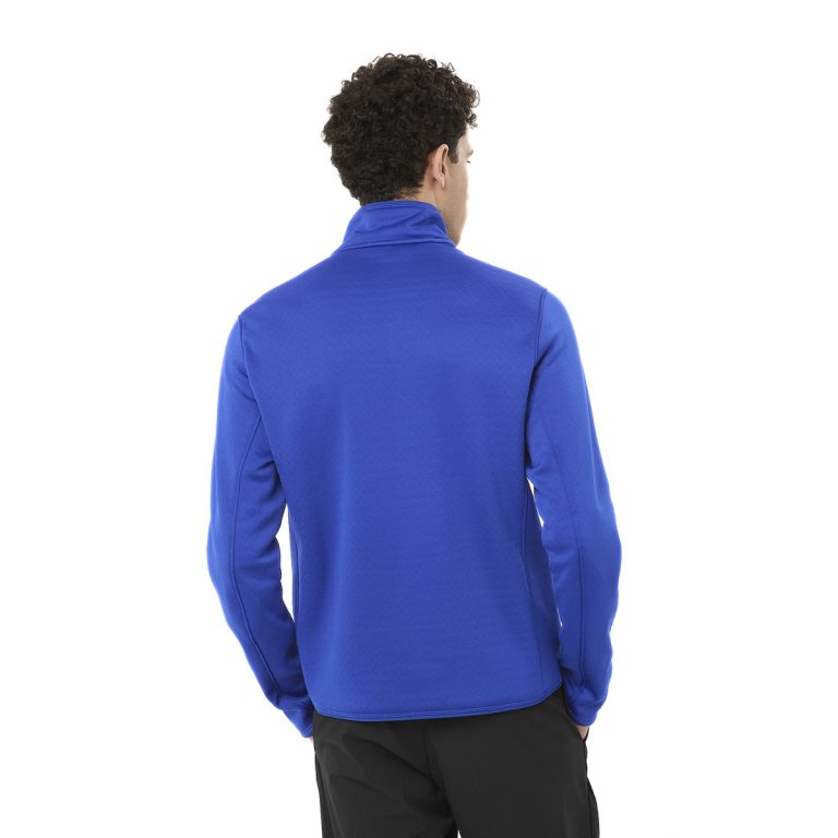 Mikina Salomon Essential Midfleece HZ M - modrá
