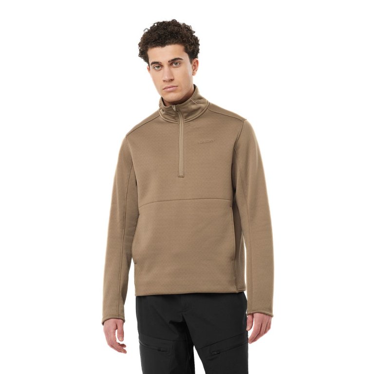 Світшот Salomon Essential Midfleece HZ M - коричневий