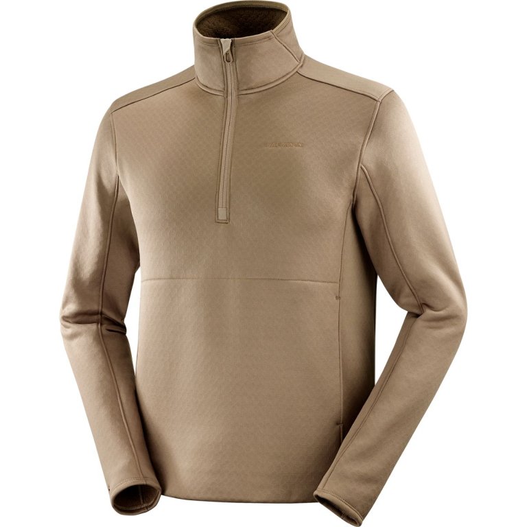 Світшот Salomon Essential Midfleece HZ M - коричневий