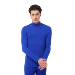 Tričko Salomon Essential Warm LS Top M - modrá