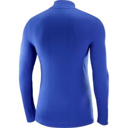 Tričko Salomon Essential Warm LS Top M - modrá
