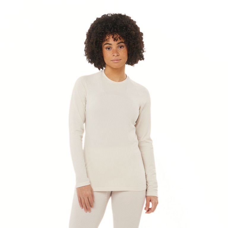 Футболка Salomon Essential Warm LS Top W - бежевий