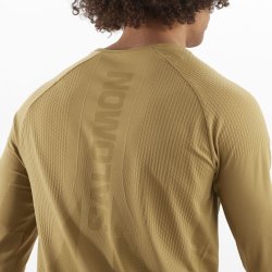 Футболка Salomon Sense Aero Seamless Tee M - коричневий