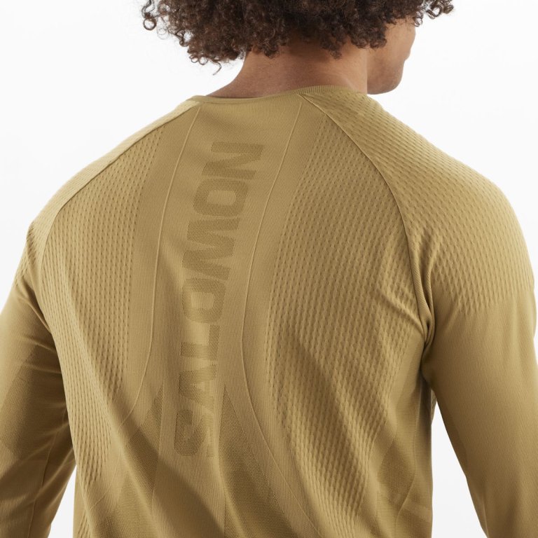Футболка Salomon Sense Aero Seamless Tee M - коричневий