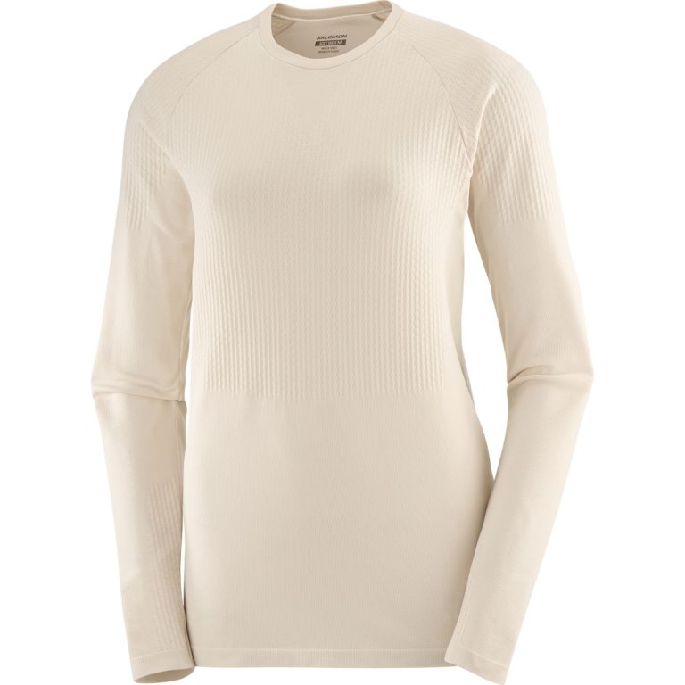 Футболка Salomon Sense Aero Seamless Tee W - бежевий