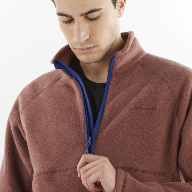 Худі Salomon Chroma Fleece HZ M - коричневий