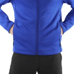 Mikina Salomon Essential Midfleece FZ M - modrá
