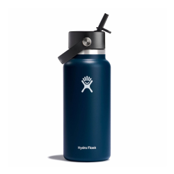 Термос 32 Hydro Flask 32 oz (946 ml) Wide Mouth with Flex Straw C - синій