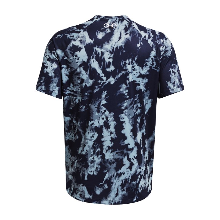 Футболка Under Armour Tech ABC Camo SS M - синя