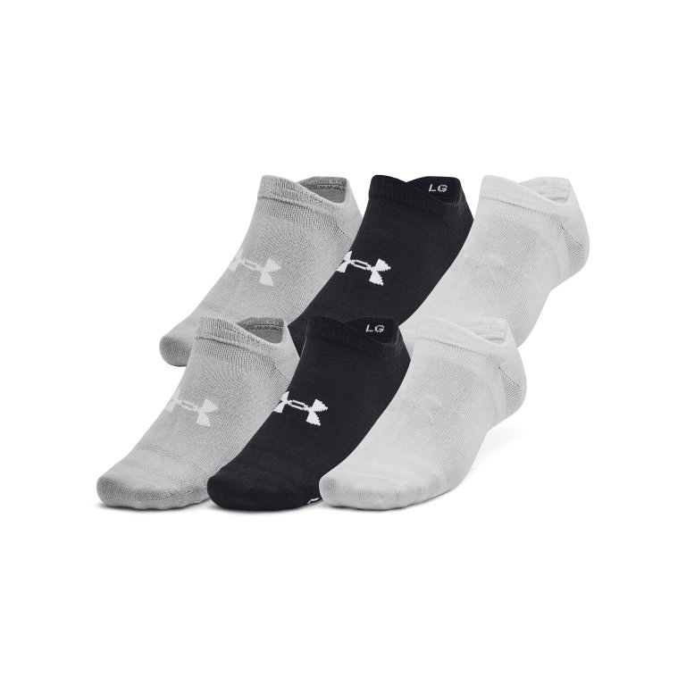 Шкарпетки Under Armour Essential No Show 6pk - чорний/сірий