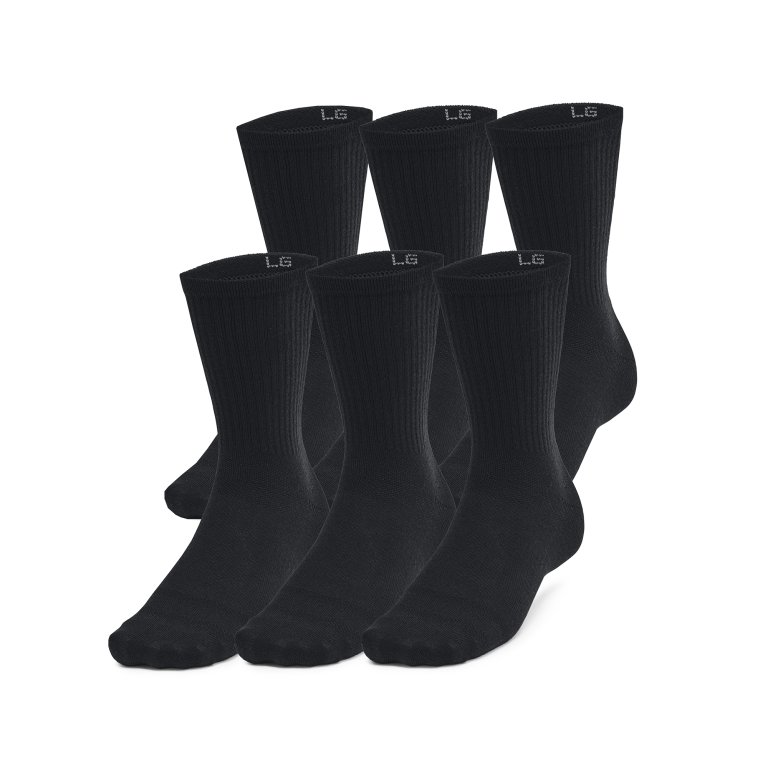 Шкарпетки Under Armour Essential 6pk Crew Socks - чорні