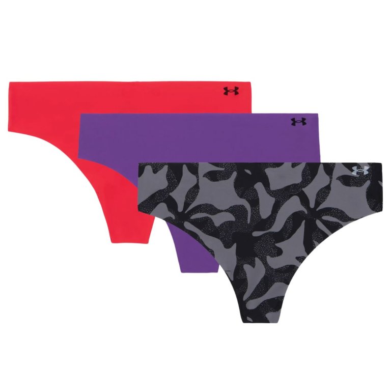 Труси Under Armour Pure Stretch NS Nov Thongs 3pk W - чорні/червоні