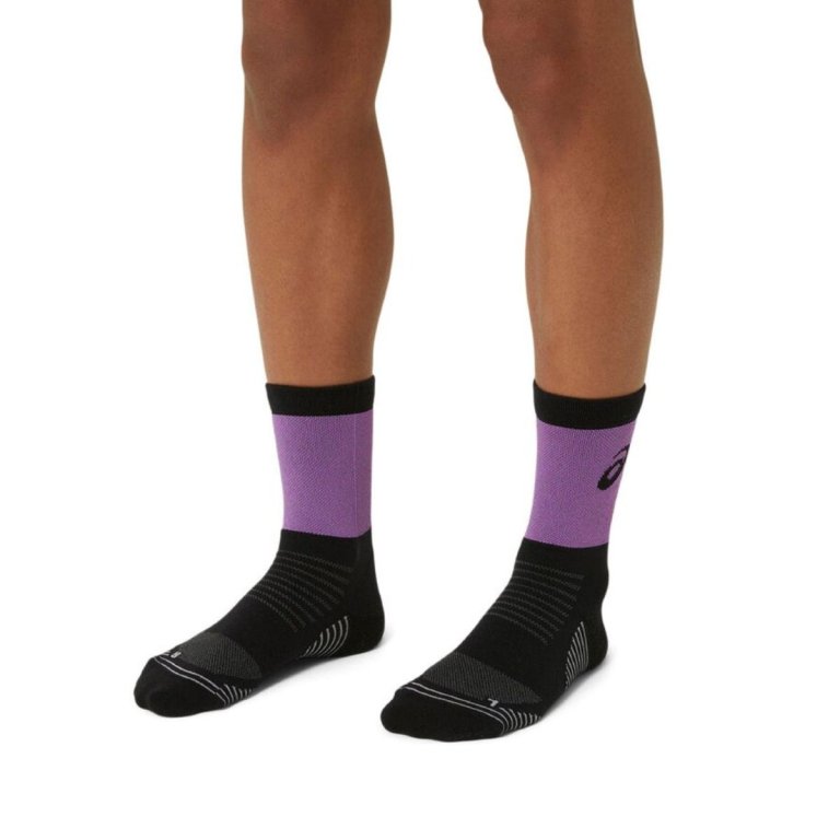 Шкарпетки Asics Lite-Show Run Crew Socks - чорний/фіолетовий