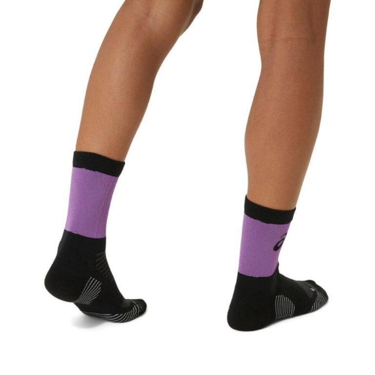 Шкарпетки Asics Lite-Show Run Crew Socks - чорний/фіолетовий