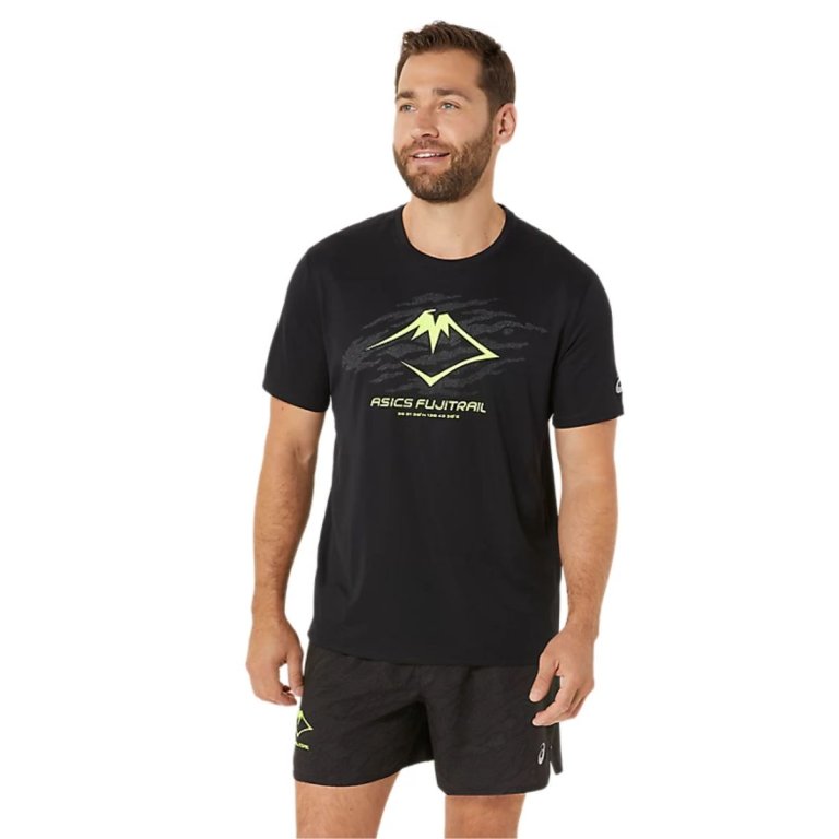 Футболка Asics Fujitrail Logo SS Top M - чорна