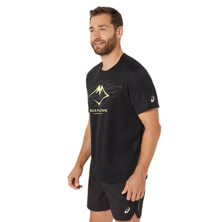 Футболка Asics Fujitrail Logo SS Top M - чорна