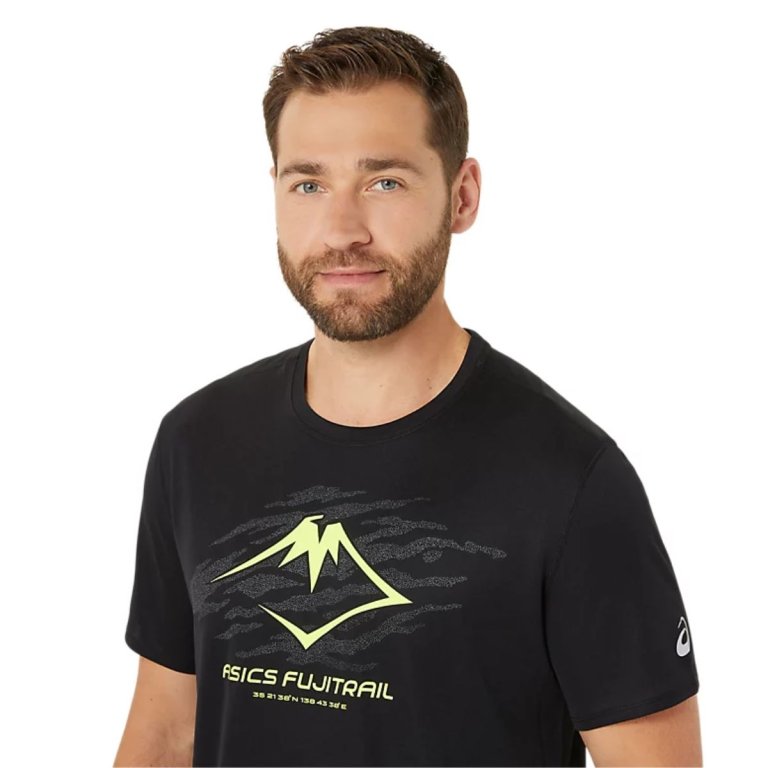 Футболка Asics Fujitrail Logo SS Top M - чорна
