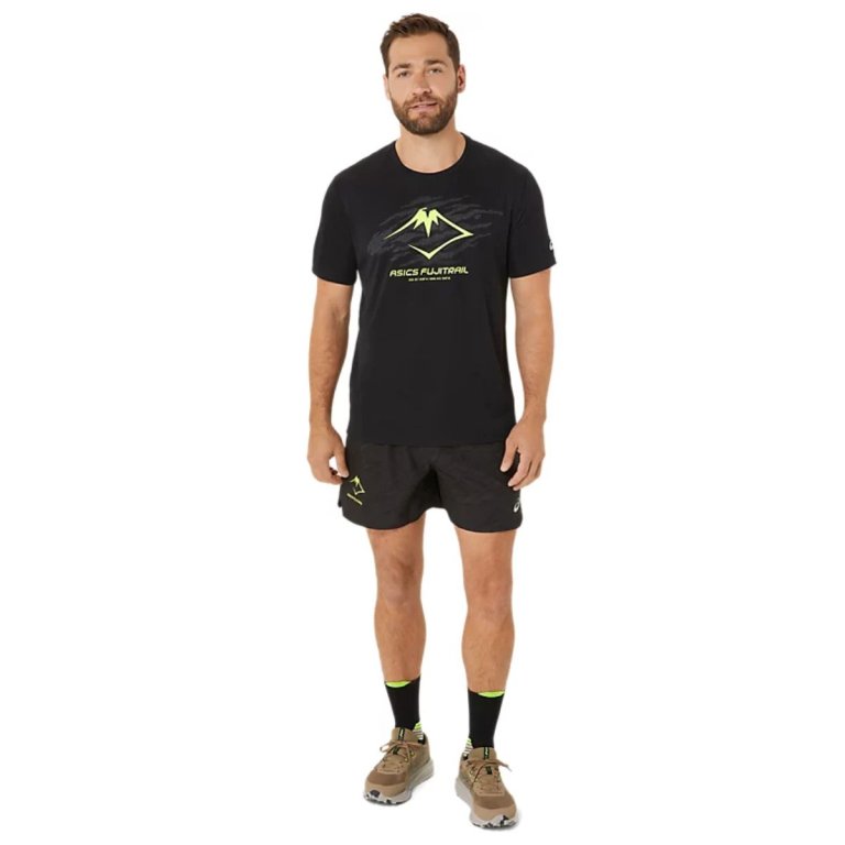 Футболка Asics Fujitrail Logo SS Top M - чорна