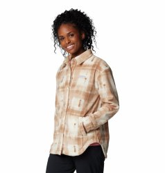 Сорочка Columbia Benton Springs™ Shirt Jacket II W - бежевий / коричневий / білий