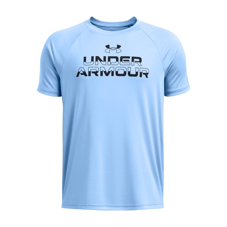 Футболка Under Armour Tech Split Wordmark SS J - синя