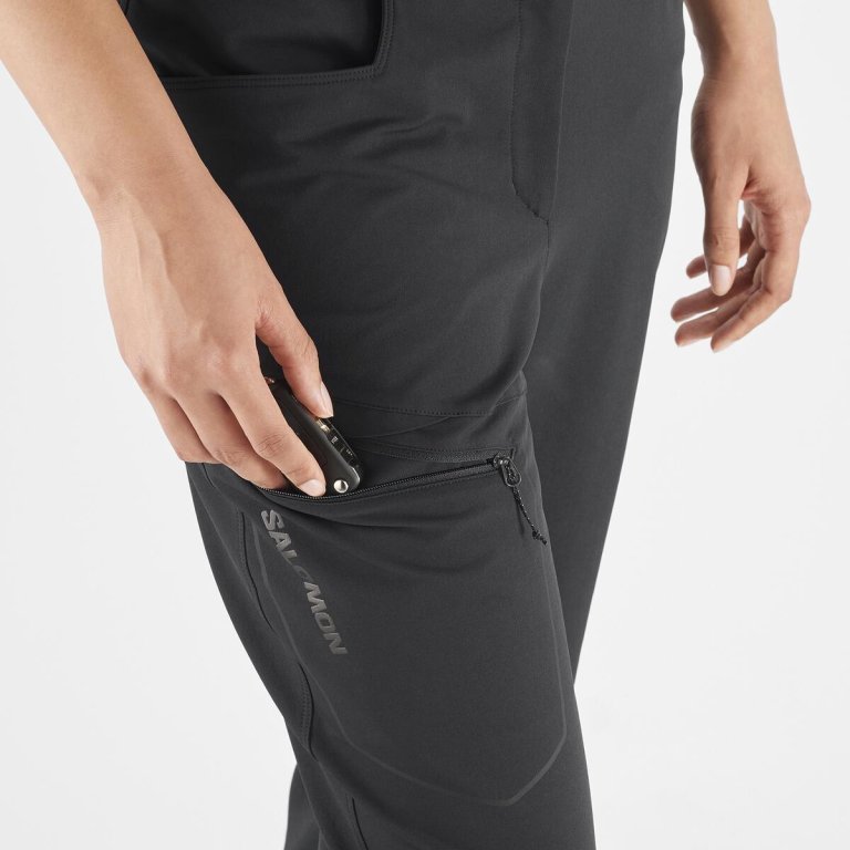 Штани Salomon Wayfarer Warm Pants W - чорний (укорочена довжина)