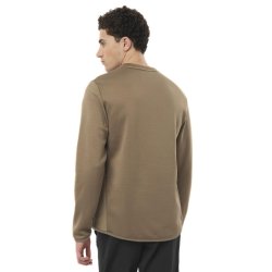 Кофта Salomon Outline Warm Hybrid CN M - коричневий