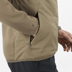 Кофта Salomon Outline Warm Hybrid CN M - коричневий