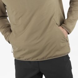 Кофта Salomon Outline Warm Hybrid CN M - коричневий