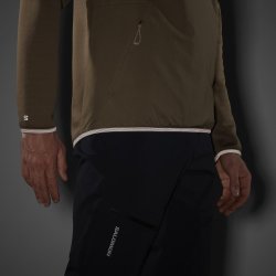 Кофта Salomon Outline Warm Hybrid CN M - коричневий