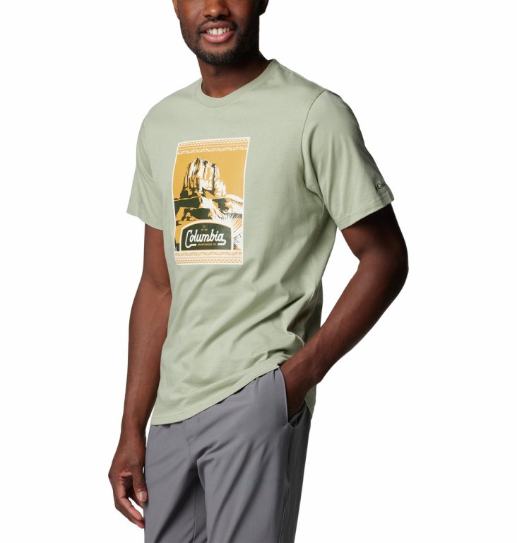 Футболка Columbia CSC™ Seasonal Logo Tee M - сірий/зелений