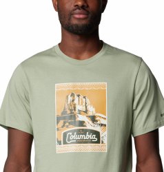 Футболка Columbia CSC™ Seasonal Logo Tee M - сірий/зелений
