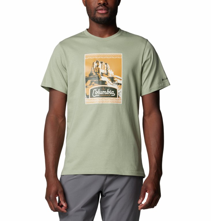 Футболка Columbia CSC™ Seasonal Logo Tee M - сірий/зелений